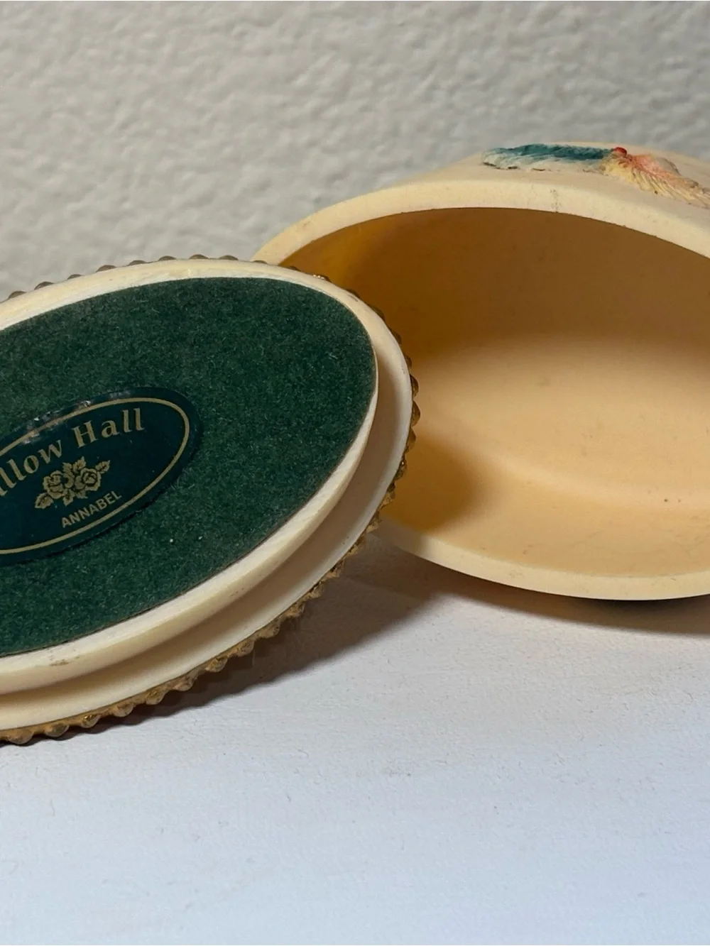 Vintage Willow Hall “Annabel” Victorian Shoe Trinket Box